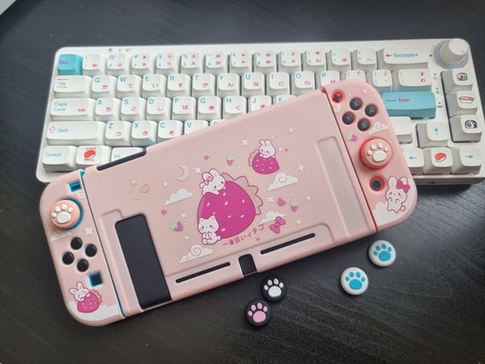 Nintendo Switch Berry Kitty Protective Case and Joy-Con Cover